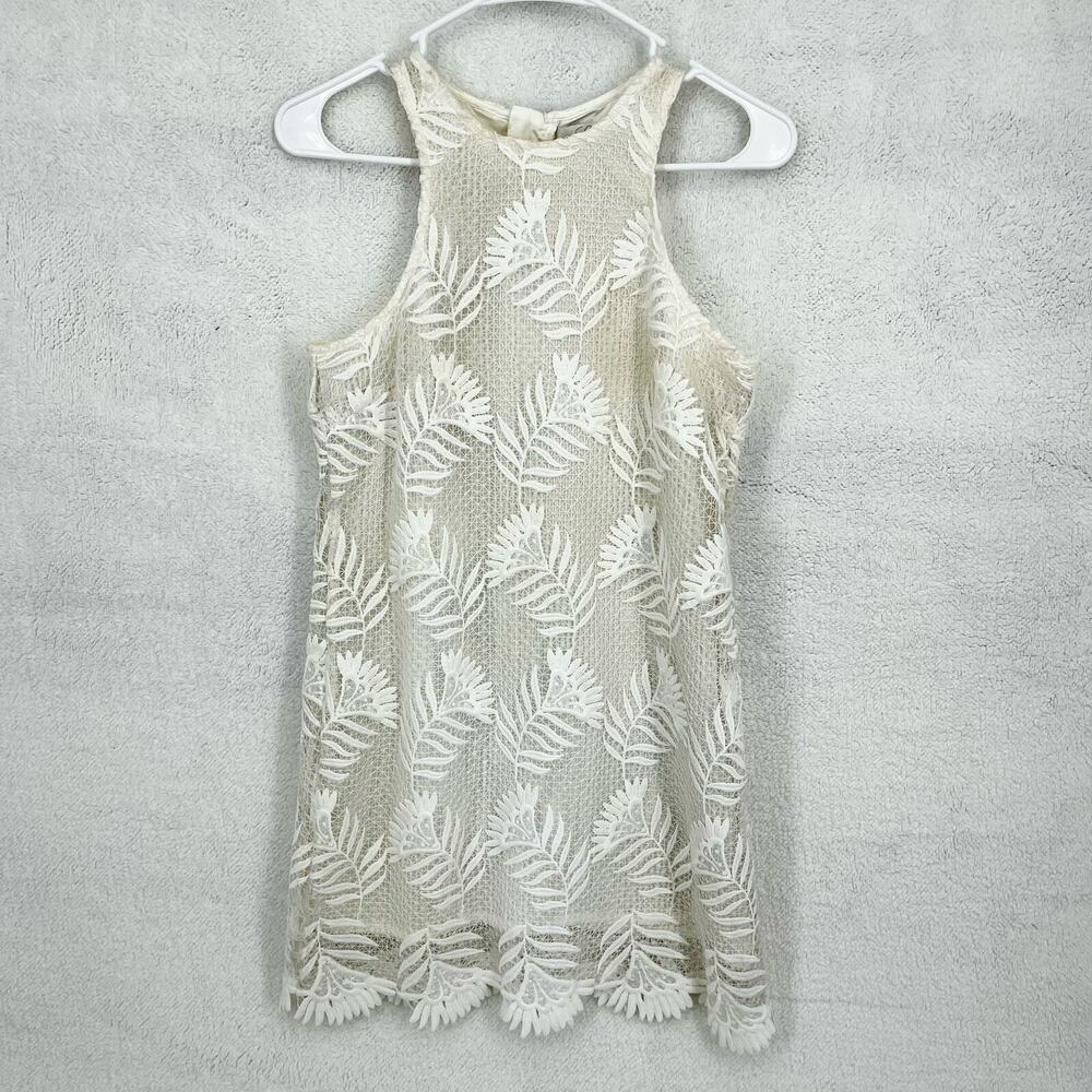 Lovers + Friends Mini Caspian Lace Scallop Sheath Dress Size XS